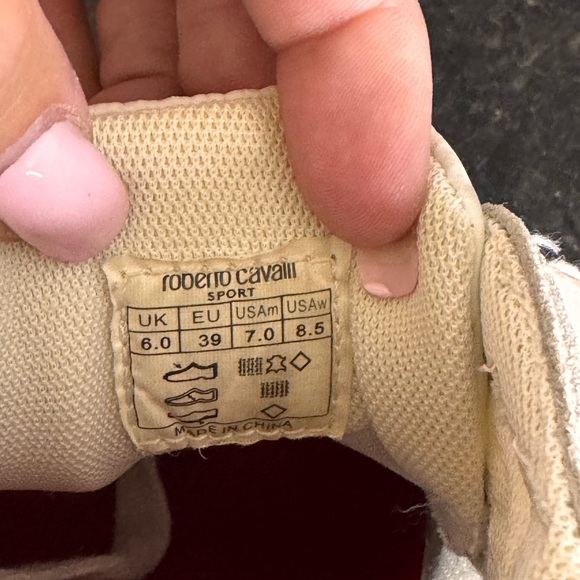 Roberto Cavalli Sport White and Silver Athletic Shoes - Picture 8 of 13